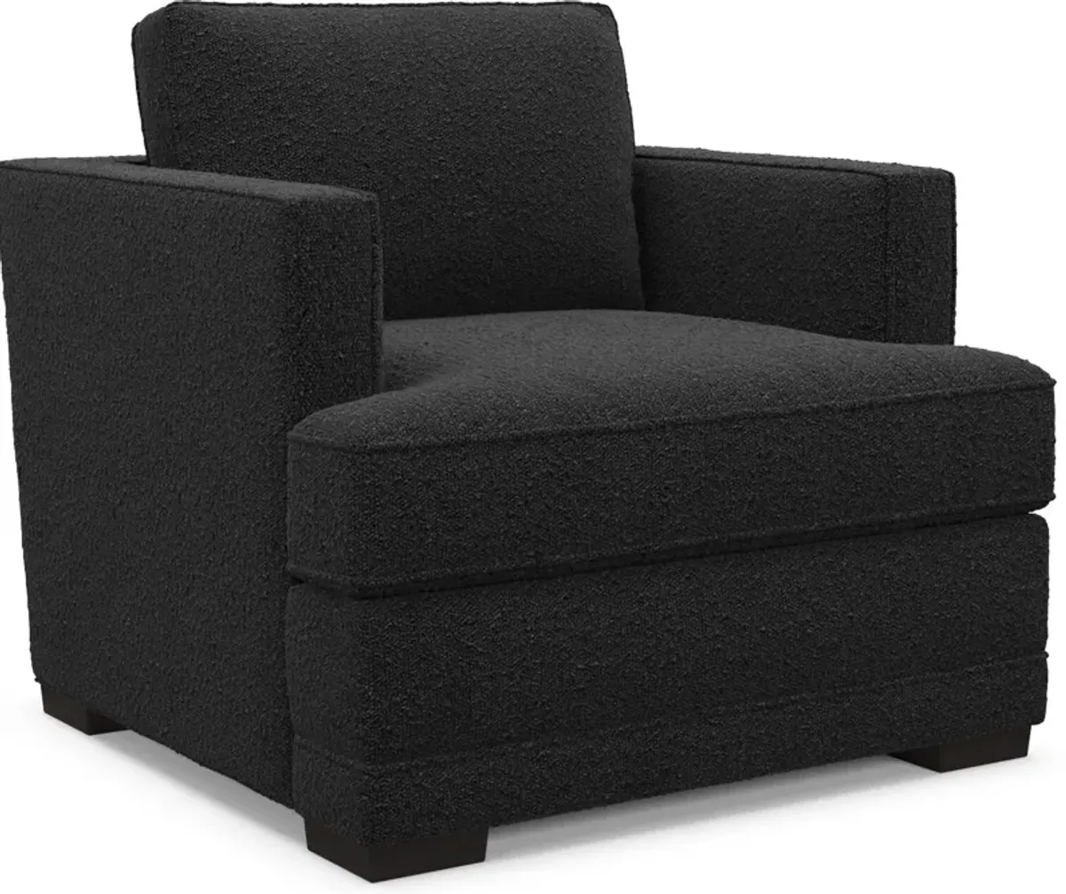 Pembroke Foam Comfort Sofa, Loveseat, and Chair Set - Bloke Obsidian