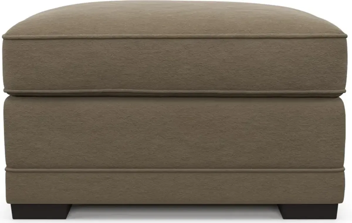 Pembroke Hybrid Comfort Ottoman - Merrimac Brownstone