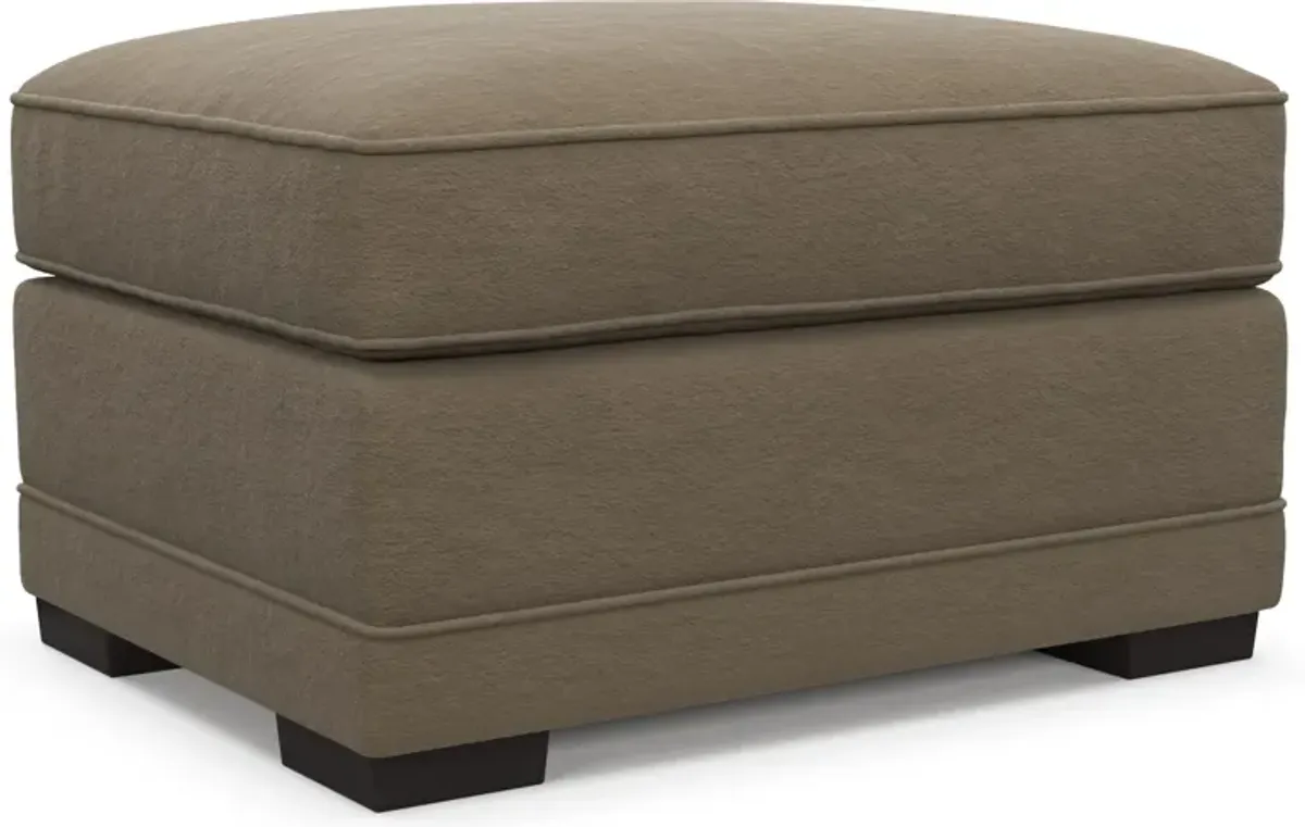 Pembroke Hybrid Comfort Ottoman - Merrimac Brownstone