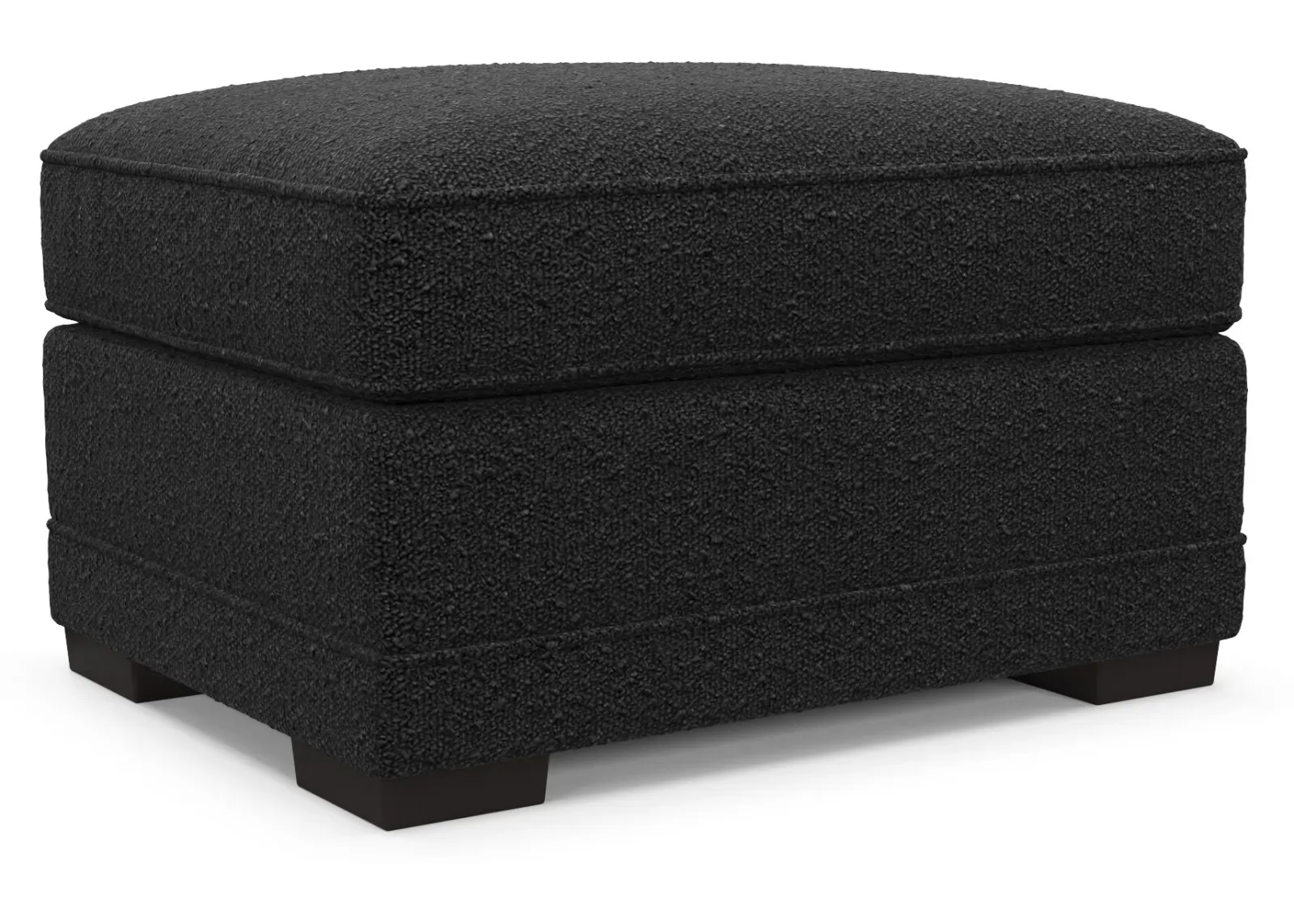 Pembroke Hybrid Comfort Ottoman - Bloke Obsidian