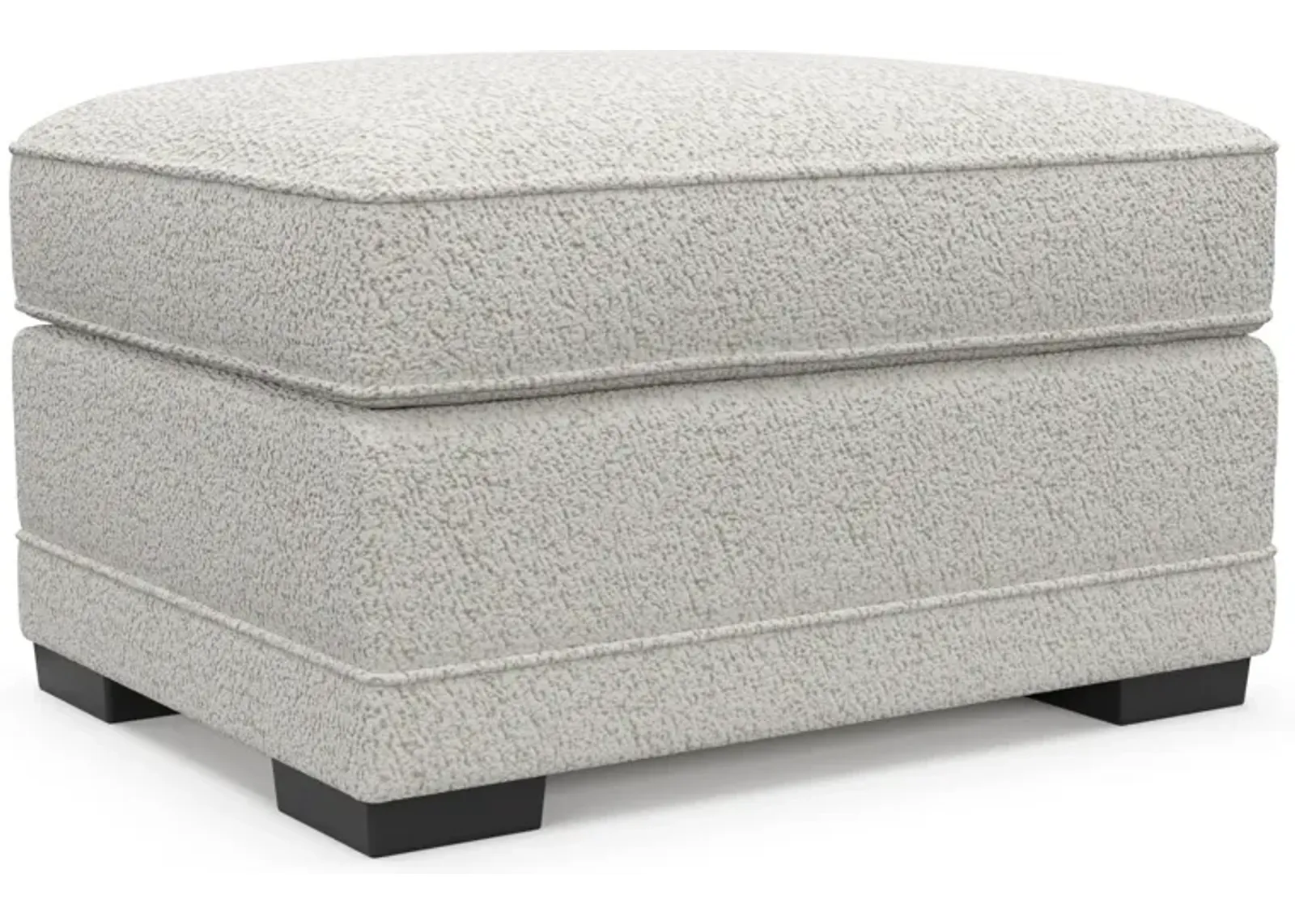 Pembroke Hybrid Comfort Ottoman - River Rock Ivory