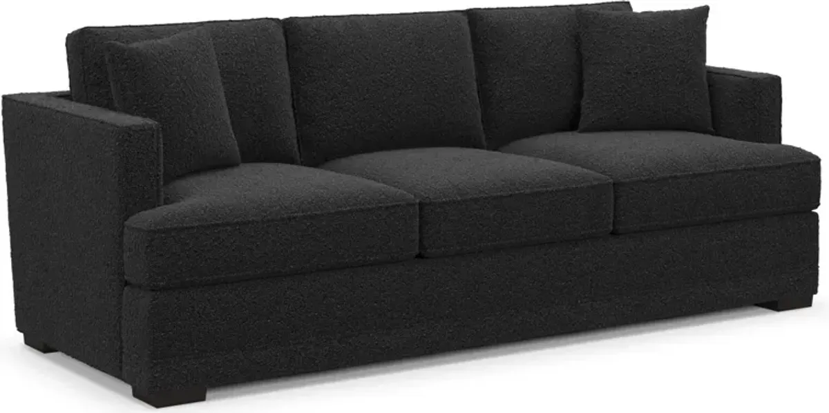 Pembroke Hybrid Comfort Sofa and Loveseat Set - Bloke Obsidian