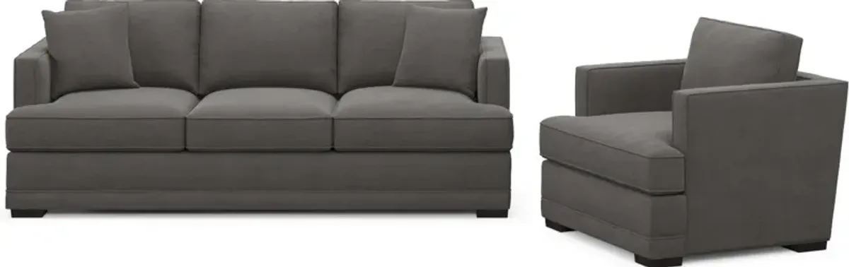 Pembroke Hybrid Comfort Sofa and Chair Set - Merrimac Ash