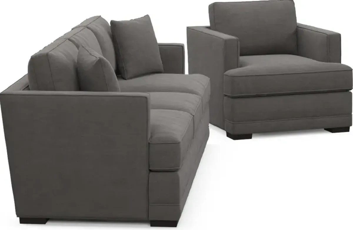 Pembroke Hybrid Comfort Sofa and Chair Set - Merrimac Ash