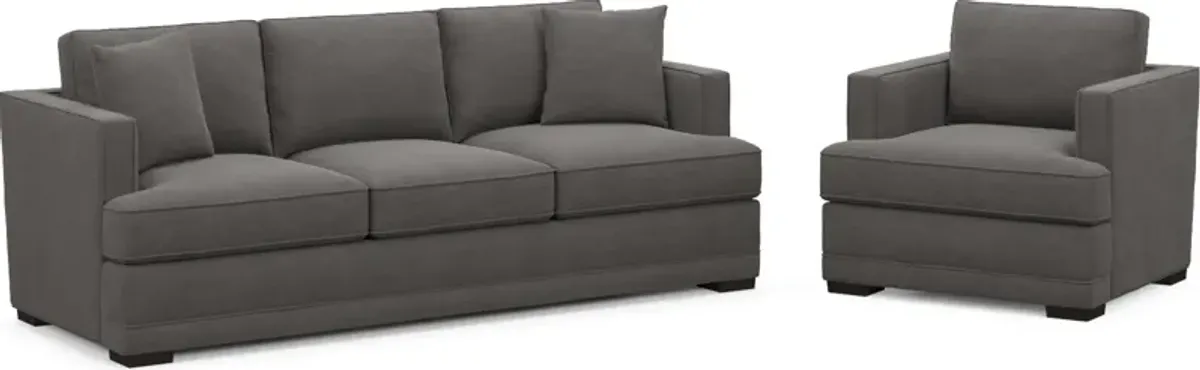 Pembroke Hybrid Comfort Sofa and Chair Set - Merrimac Ash