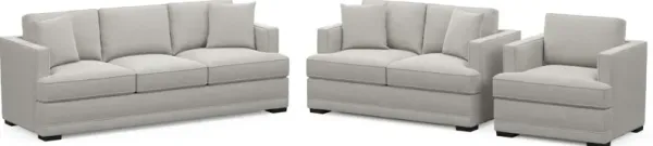 Pembroke Foam Comfort Sofa, Loveseat, and Chair Set - Basker Dove