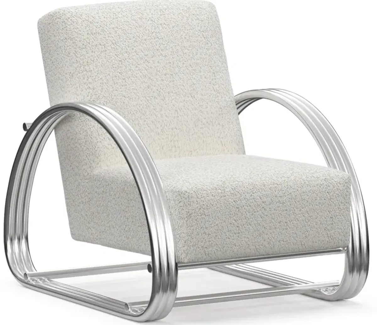 Beal Accent Chair - River Rock Ivory