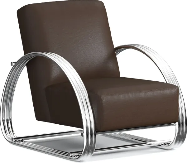 Beal Leather Accent Chair - Siena Coffee