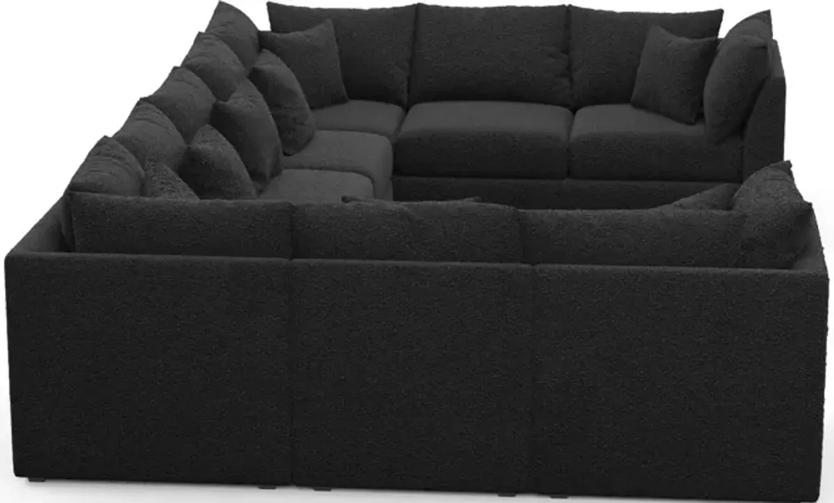 Nest Foam Comfort 9-Piece Large Pit Sectional - Bloke Obsidian