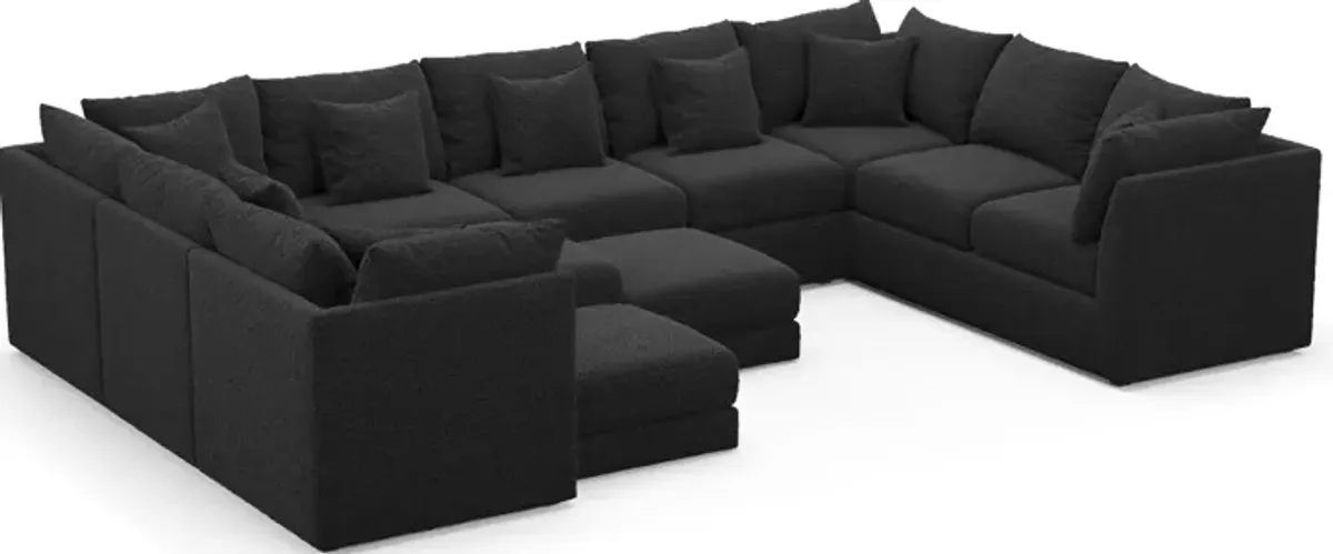 Nest Foam Comfort 9-Piece Large Pit Sectional - Bloke Obsidian