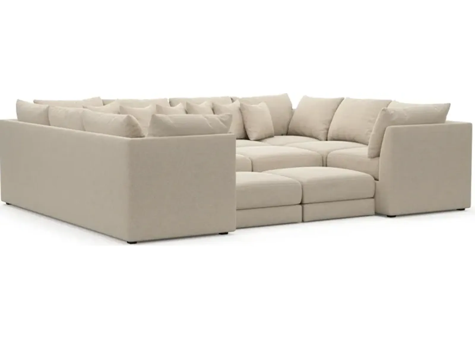 Nest Hybrid Comfort 9-Piece Pit Sectional - Basker Antique