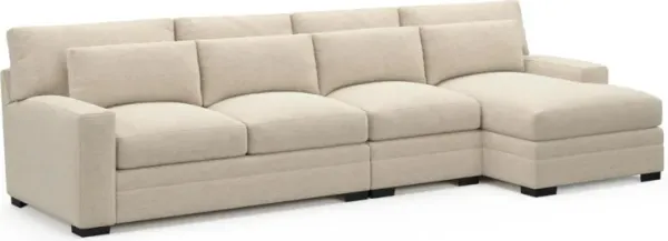 Winston Foam Comfort Sectional - Luscious Champagne