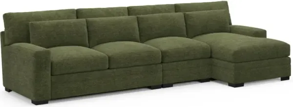 Winston Foam Comfort Sectional - Luscious Green