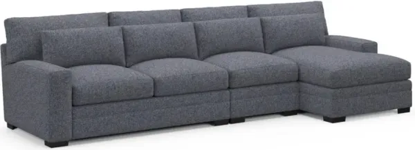 Winston Foam Comfort Sectional - Haley Navy