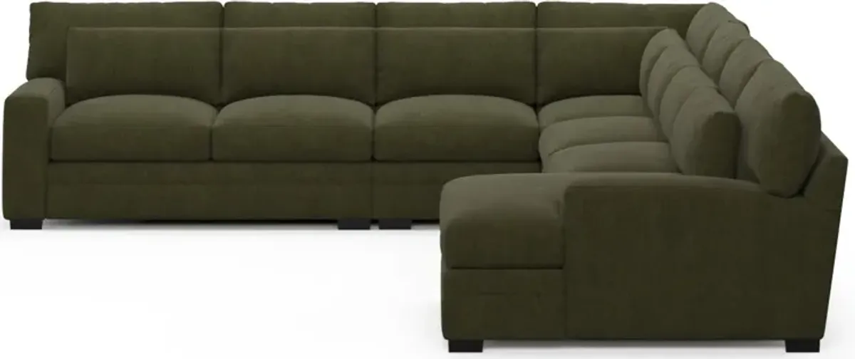 Winston Foam Comfort Sectional - Marina Moss