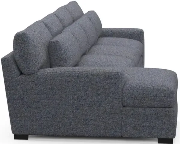 Winston Foam Comfort Sectional - Haley Navy