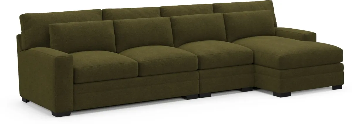 Winston Hybrid Comfort Sectional - Midcentury Peat