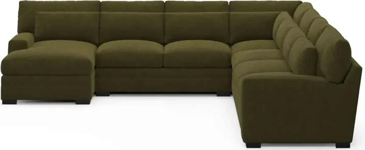 Winston Foam Comfort Sectional - Midcentury Peat