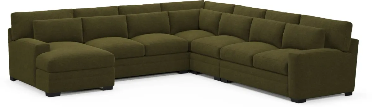 Winston Foam Comfort Sectional - Midcentury Peat