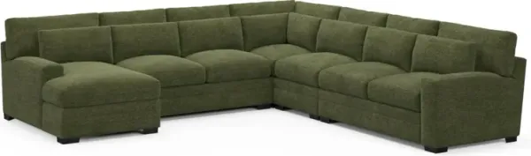 Winston Foam Comfort Sectional - Luscious Green
