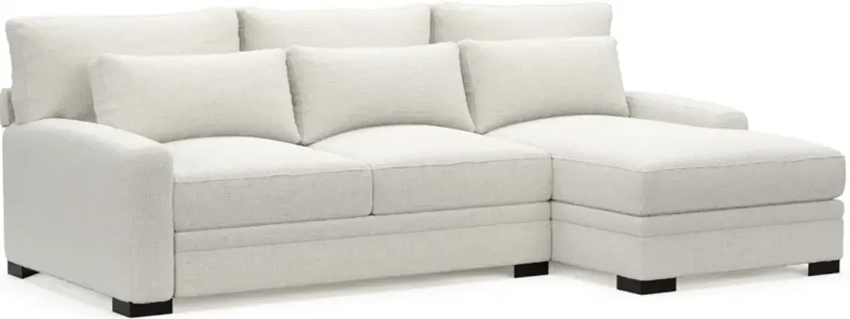 Winston Foam Comfort 2-Piece Sectional with Right-Facing Chaise - Bantu Pearl