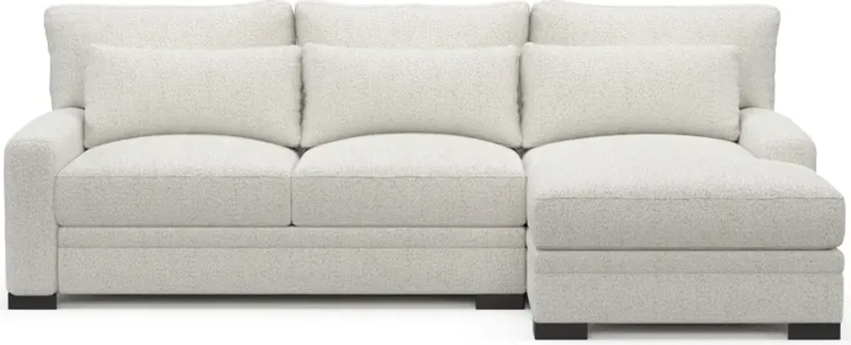 Winston Foam Comfort 2-Piece Sectional with Chaise - River Rock Ivory