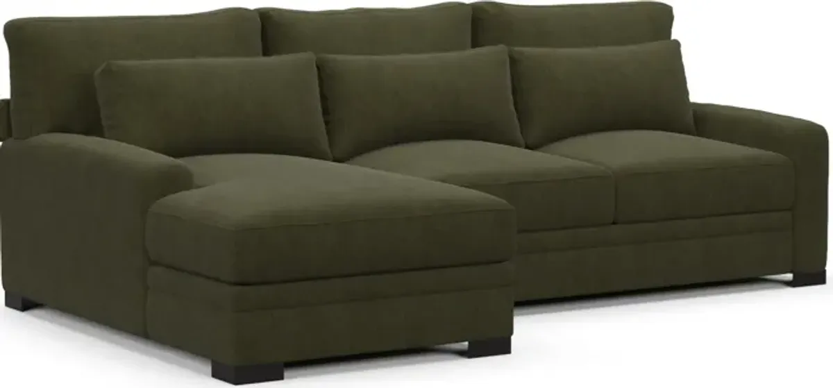 Winston Foam Comfort Sectional - Marina Moss