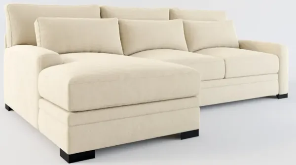 Winston Foam Comfort 2-Piece Sectional with Left-Facing Chaise - Merrimac Ecru