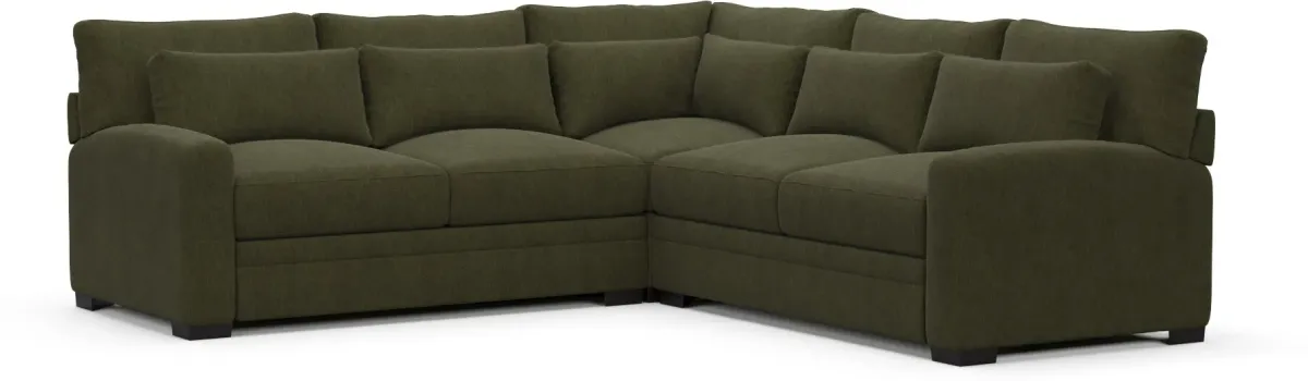 Winston Foam Comfort Sectional - Marina Moss