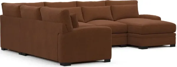 Winston Foam Comfort Sectional - Nora Chocolate