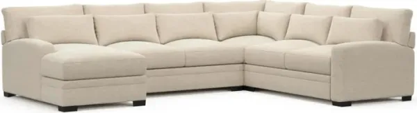 Winston Foam Comfort Sectional - Luscious Champagne