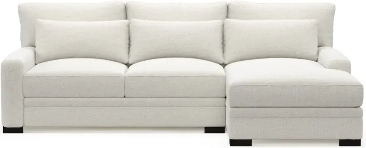 Winston Hybrid Comfort 2-Piece Sectional with Right-Facing Chaise - Bantu Pearl