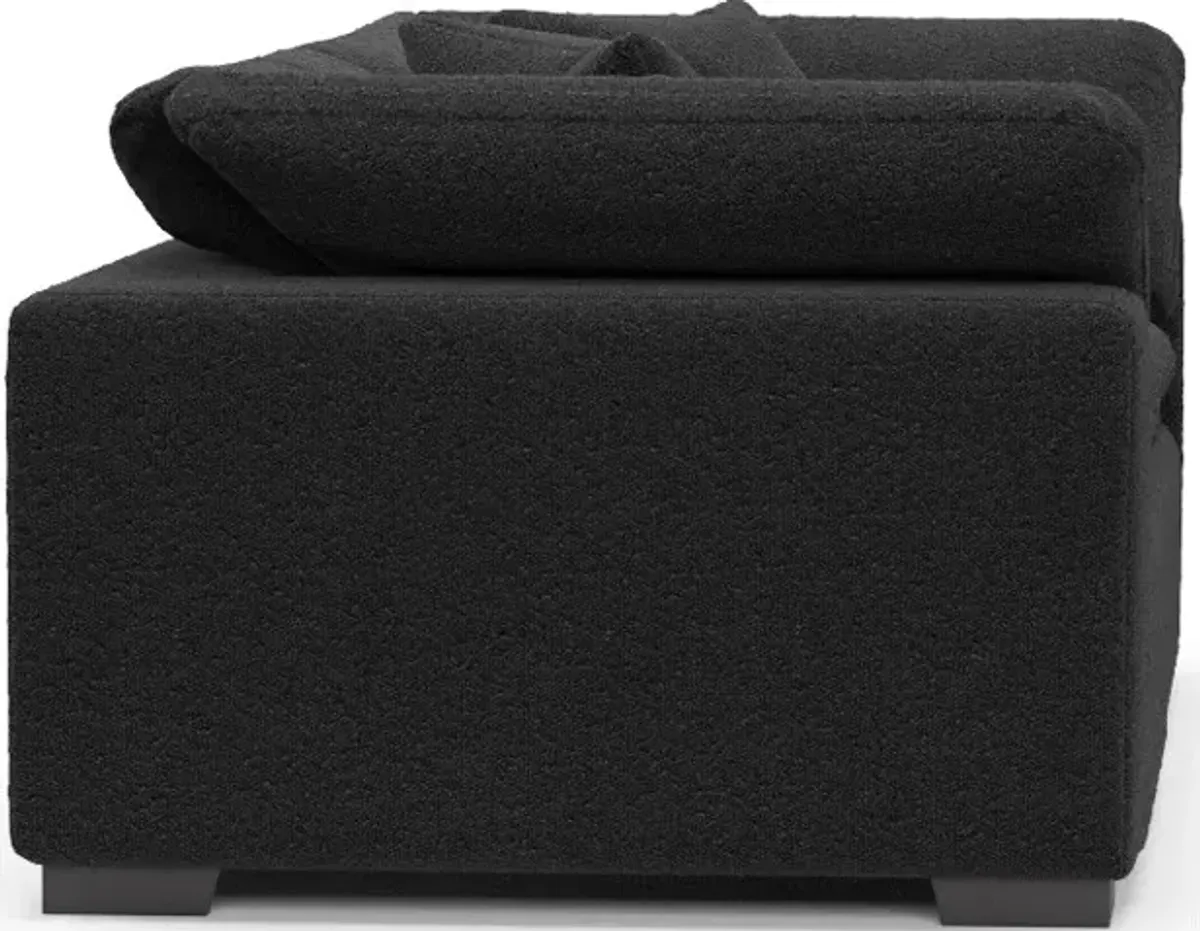 Plush Feathered Comfort 2-Piece Sofa - Bloke Obsidian