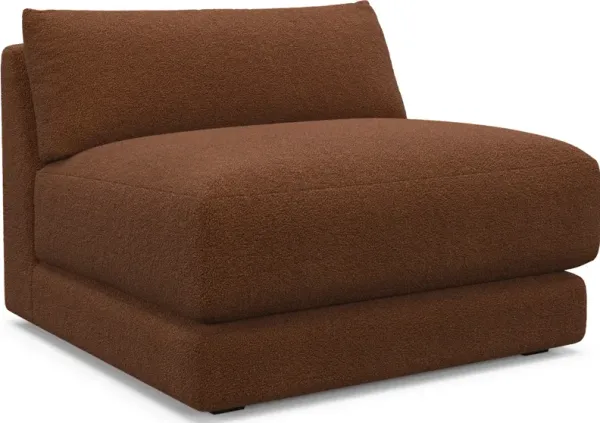 Malibu Armless Chair - Nora Chocolate