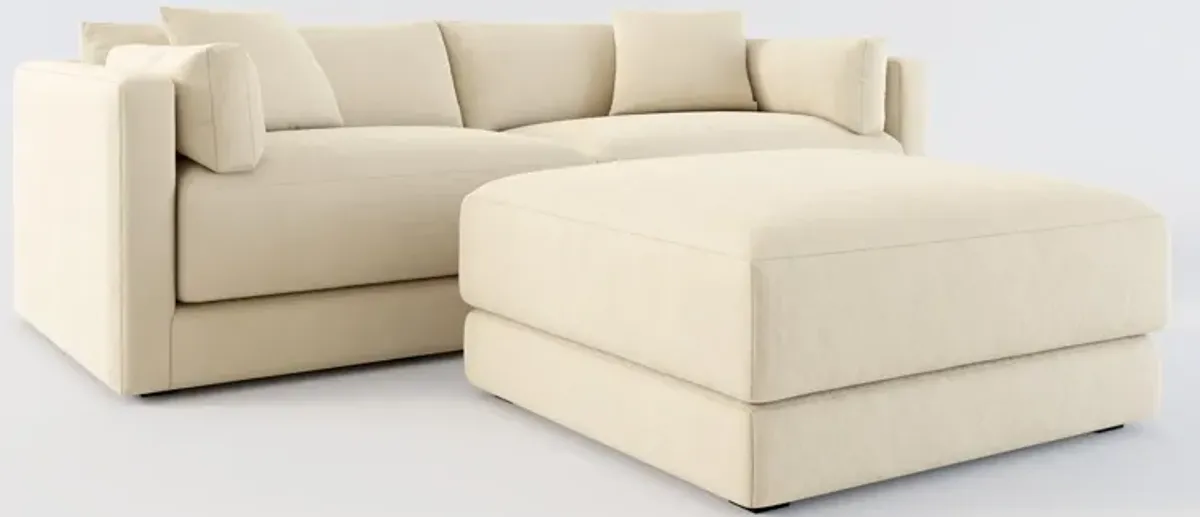 Malibu 2-Piece Sofa and Ottoman - Merrimac Ecru