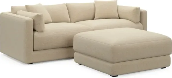 Malibu 2-Piece Sofa and Ottoman - Midcentury Sand