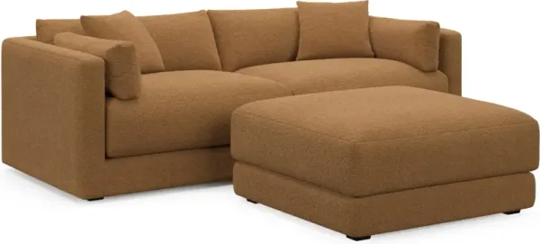 Malibu 2-Piece Sofa and Ottoman - Nora Camel