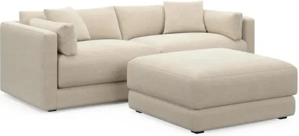 Malibu 2-Piece Sofa and Ottoman - Luscious Champagne