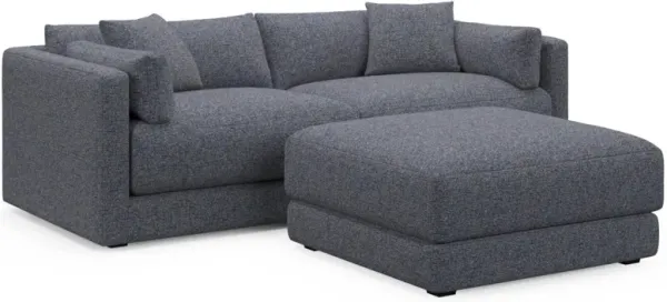 Malibu 2-Piece Sofa and Ottoman - Haley Navy