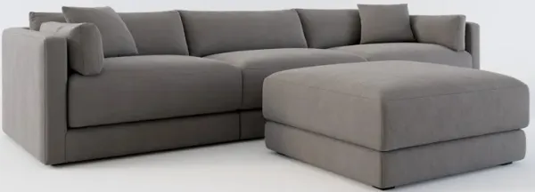 Malibu 3-Piece Sofa and Ottoman - Merrimac Ash