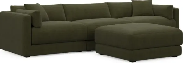 Malibu 3-Piece Sofa and Ottoman - Marina Moss
