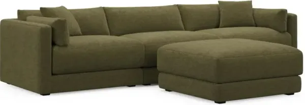 Malibu 3-Piece Sofa and Ottoman - Expedition Olive