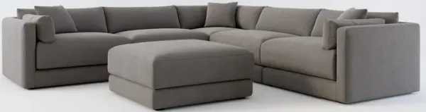 Malibu 5-Piece Sectional and Ottoman - Merrimac Ash