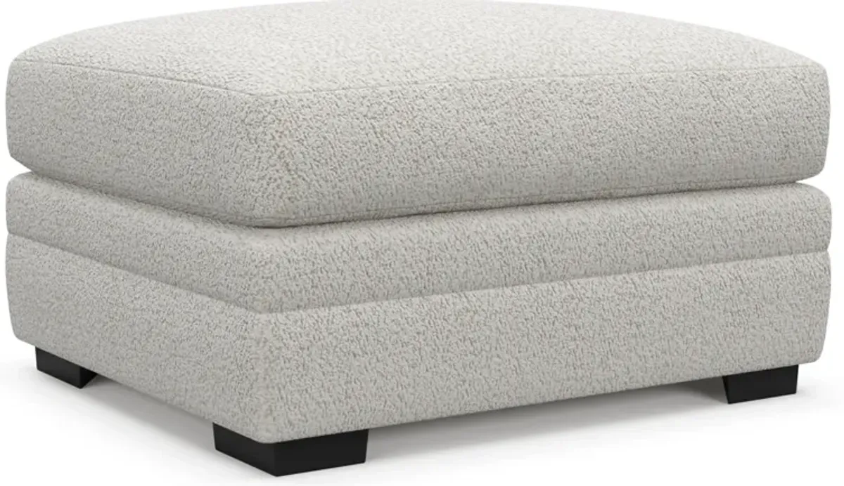 Winston Foam Comfort Ottoman - River Rock Ivory