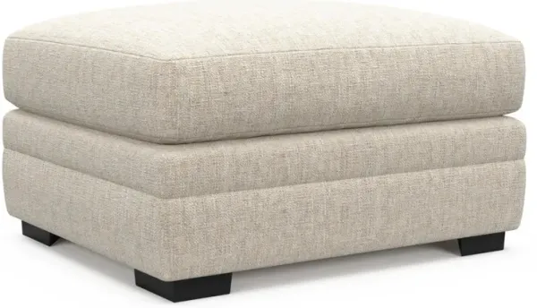 Winston Foam Comfort Ottoman - Haley Ivory