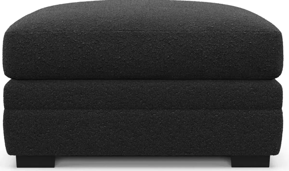 Winston Hybrid Comfort Ottoman - Bloke Obsidian