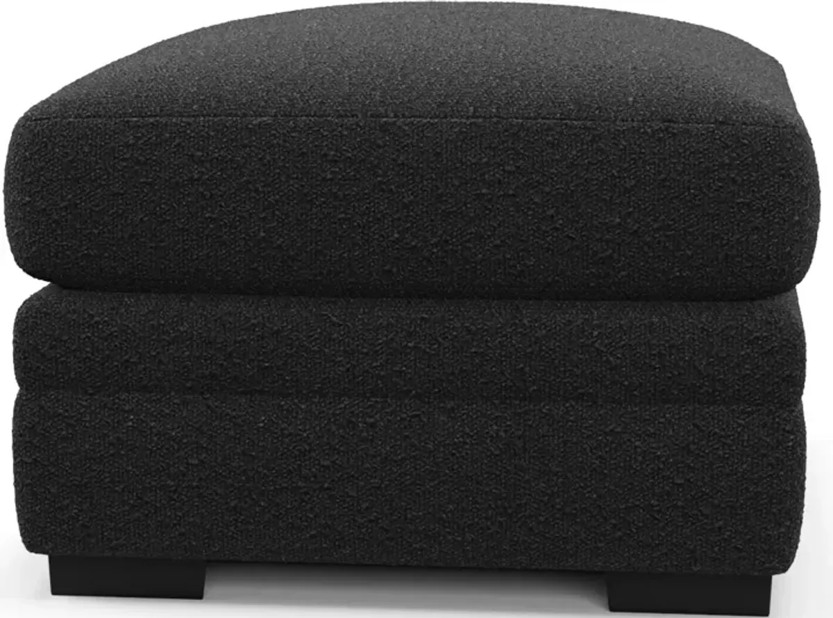 Winston Hybrid Comfort Ottoman - Bloke Obsidian