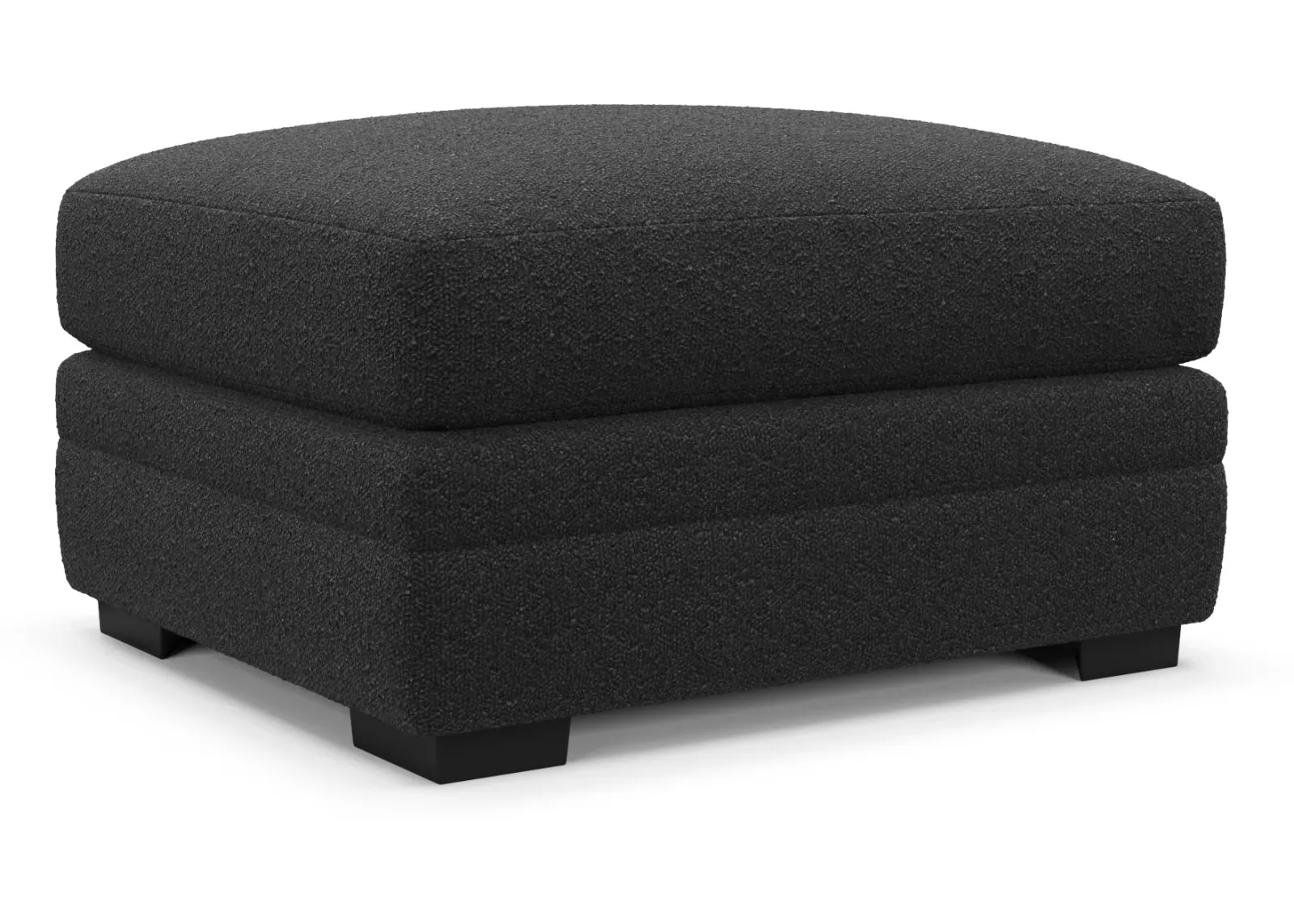 Winston Hybrid Comfort Ottoman - Bloke Obsidian