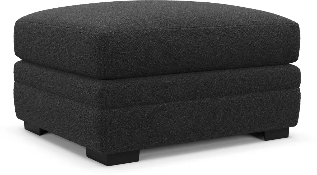 Winston Hybrid Comfort Ottoman - Bloke Obsidian