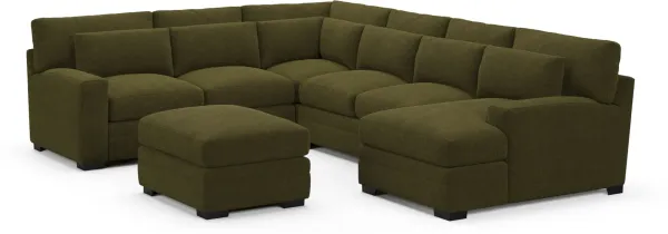 Winston Foam Comfort Sectional - Midcentury Peat
